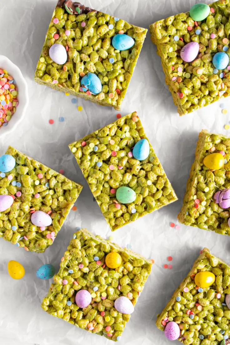 Brown Butter Matcha Rice Krispies