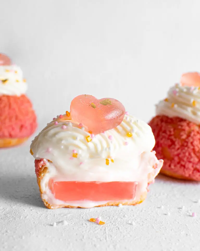 Fruity Lychee Jelly Cream Puffs Recipe EricTriesIt