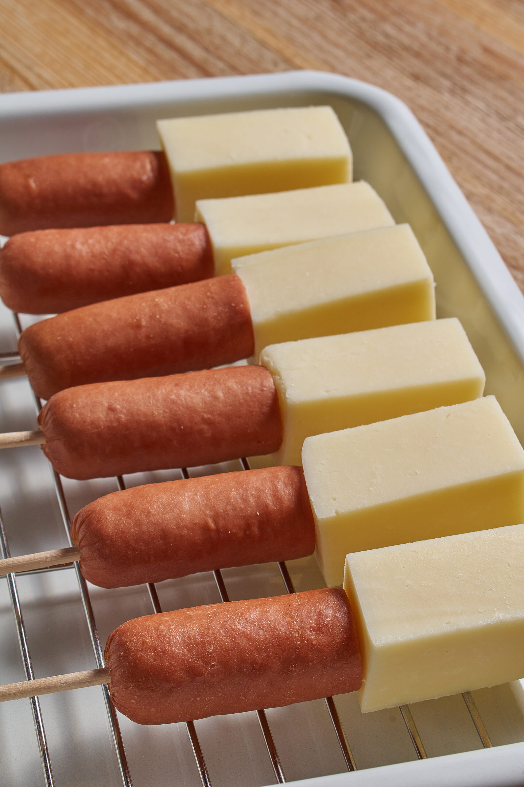 Cheesy Korean Rice Corn Dogs