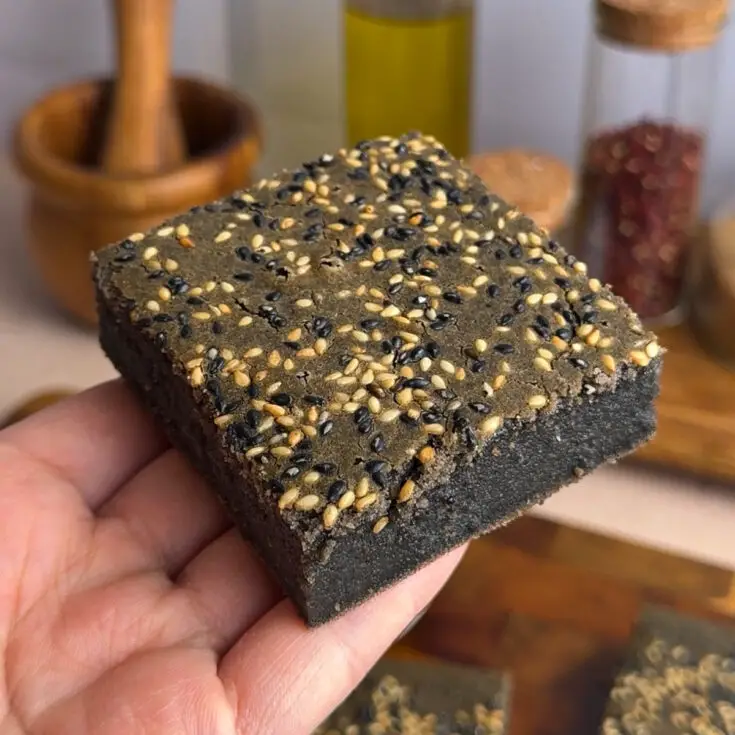 Black Sesame Mochi Brownies