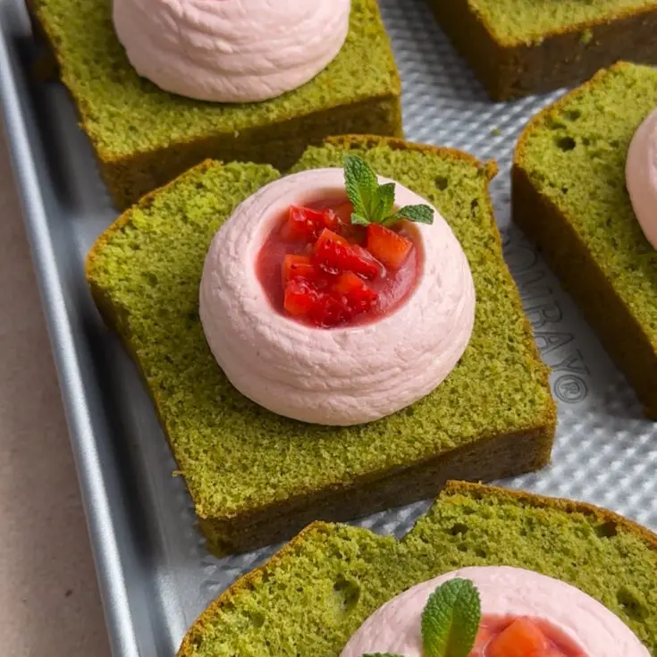 Strawberry Matcha Loaf Cake